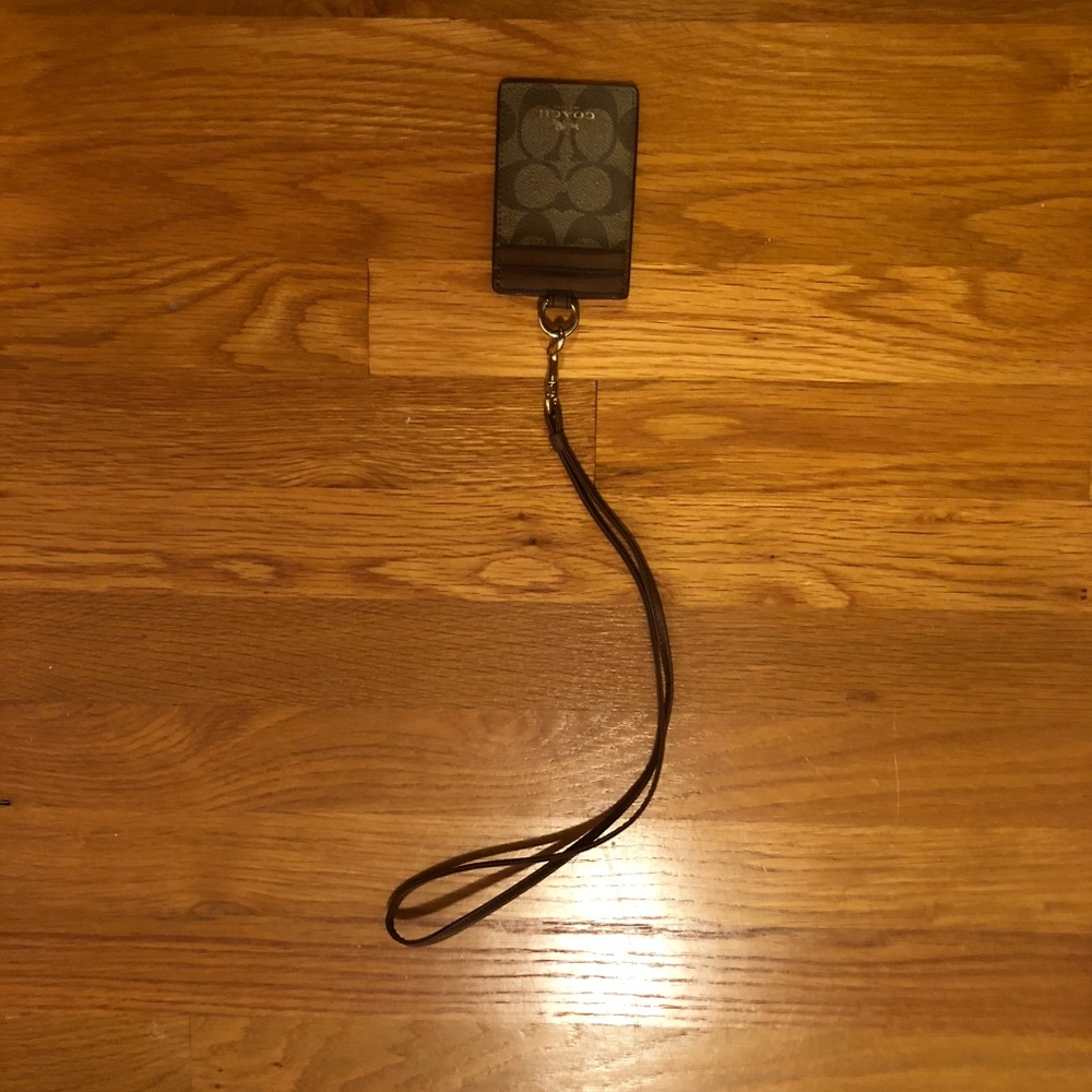 Coach key chain wallet lanyard